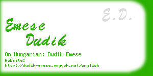 emese dudik business card